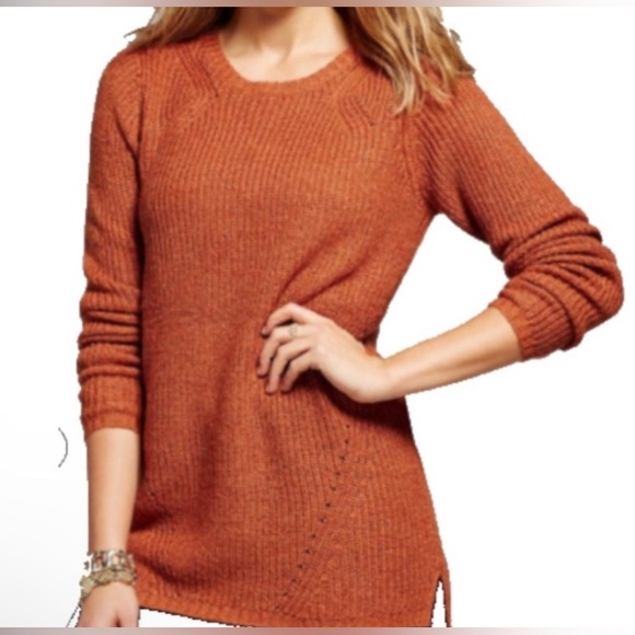 Merona Sweaters - 🎇🌻🍂🎃Burnt Orange Shimmer Knit Oversized Sweater🍂🌻☀️